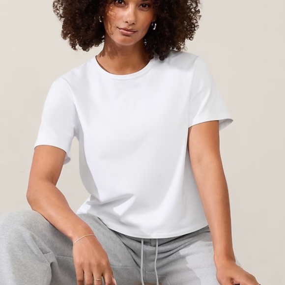 NWT Athleta Essential Tee - White - Small Tall - Picture 3 of 5